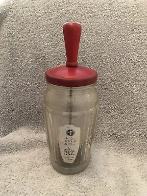 JEWEL-T MALTED MILK DRINK MIXER Vtg W Original Sticker No Cracks Or Chips 24 Oz • $35