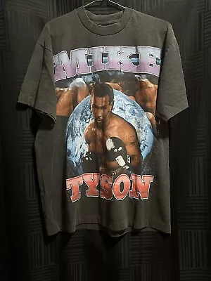 Vintage 90s Mike Tyson Eat Em All Bootleg Rap Tee Mens Size L • $285