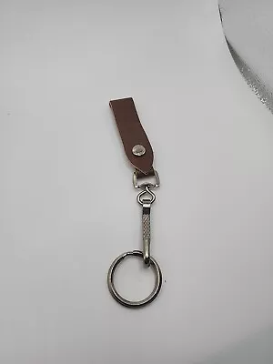 Vintage Leather Keychain Belt Loop Key Fob Japan Brown • $9.99