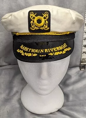 Vintage Mark Twain Riverboat Captain's Hat. Weisman Novelty 6½-6⅝ Large Boys USA • $29.99