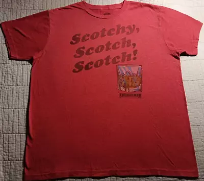 2012 Men's Lg Paramount Red Anchorman Scotchy Scotch Scotch Movie T Shirt *Read* • $6.50