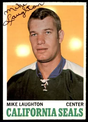 1970-71 Topps Autographed Mike Laughton #74 • $25