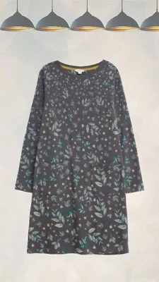 £22.95 • Buy Ex White Stuff Women’s Long Sleeve Jacquard Jersey Shift Dress In Charcoal Mix