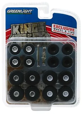 1:64 GreenLight *MONSTER TRUCK* WHEEL TIRE ACCESSORY PACK *4 SETS* CUSTOMIZE NIP • $11.99