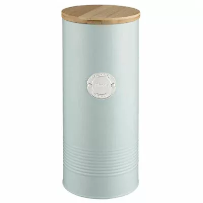 Typhoon Living 2.5L Metal Pasta Storage Canister Container W/ Bamboo Lid Blue • $20