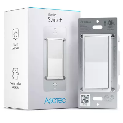 $63.99 • Buy Zwave Light Switch:  Wall Switch, 3 Way, Repeater, On Off, Smartthings Switch, Z
