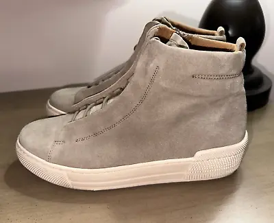 GABOR Gray Suede Leather High Top Sneakers Boots Booties UK 4.5 EU 37 US 7 $219 • $39.99