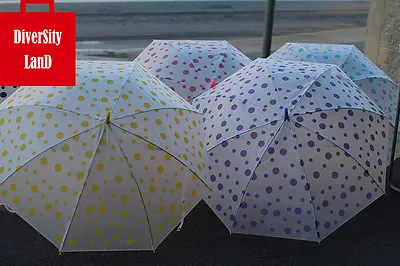 $10.45 • Buy Translucent Dome Umbrella Wedding Rain Parasol Kids Umbrella 