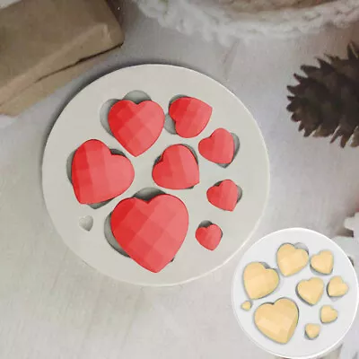 Heart Diamond Silicone Fondant Mould Cake Decorating Sugar Topper Chocolate Mold • £3.25