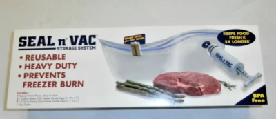 $3.50 • Buy 5 Vacuum Sealer Storage  Bags! Manual Pump Included,reusable, Pack Freezer, Lunc