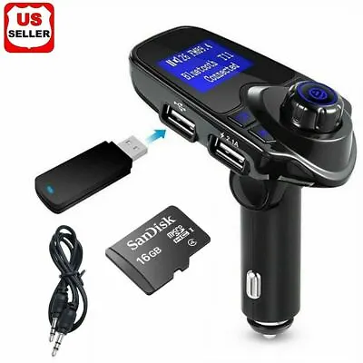 Bluetooth Car Kit MP3 Player FM Transmitter Wireless Radio Adapter USB Charger • $12.98