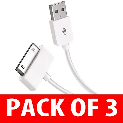 For Apple IPhone 4 4S 3GS IPod IPad 2 & 1 Long Data Charging Charger Cable Lead • £3.95