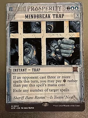 MtG Mindbreak Trap Outlaws Of Thunder Junction Magic The Gathering Breaking News • $20