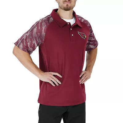 Zubaz NFL Men's Arizona Cardinals Elevated Field Polo W/ Viper Print Accent • $38