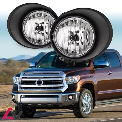 2007-2013 For Toyota Tundra Clear Lens Pair Fog Lights Lamps+Wiring+Switch Kit • $49.99