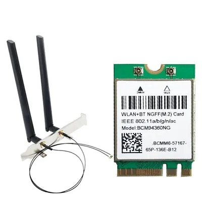 BCM94360NG Wireless Adapter M.2 Desktop Kit Hackintosh OS NGFF Wifi Card Dual  • £37.19