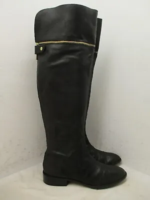 Vince Camuto Sabal Black Leather Tall Above Knee Womens Boots Size 10 M • $44.95