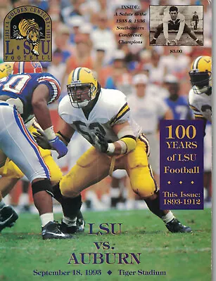 Sept 18 1993 LSU V Auburn Tiger Std 100 Years Of Tiger Football Issue 1893-1912  • $30