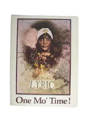 One Mo' Time Souvenir Program Black Vaudeville Village Gate 1970s Bagneris • $250