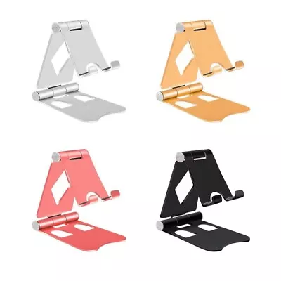 Foldable Aluminum Mobile Phone Stand Metal Alloy Tablet Holder Samsung IPhone UK • £3.99
