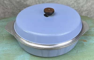 Vintage KF Kitchen Fair Cast Aluminum Large Pot 14” Dutch Oven W/ Lid  Blue • $69.99