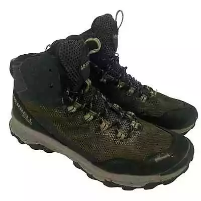 Merrell Speed Strike Men Size 10 Hiking Boots Shoe Green Black J066879 High Top • $10