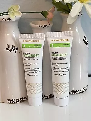 2X GOLDFADEN MD VITAL BOOST EVEN SKINTONE DAILY MOISTURIZER 0.5 Oz/Travel Size  • $14.99