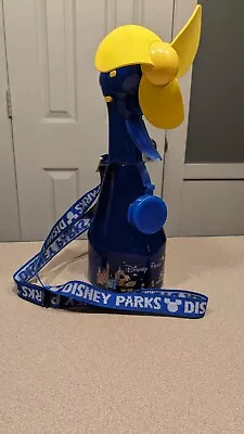 Walt Disney Parks 12  Misting Water Spray Bottle Fan With Blue Lanyard Tested • £9.50