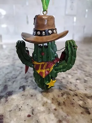 Western Cowboy Christmas Ornament Desert Cactus Chili Peppers 3  Y'all • $3.99