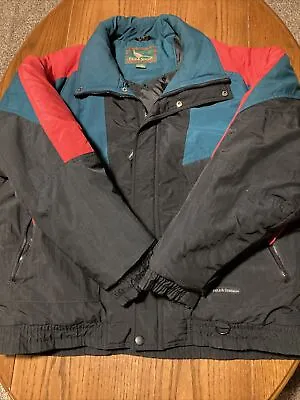 Vintage Field And Stream Jacket Adult XL Black Green Red Coat Mens 80s Zip Up • $25.33