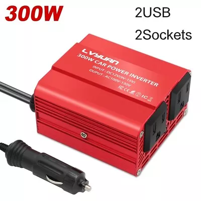 Car 300W Power Inverter Converter 12V To 120V Travel Trip Charge Phone Laptop • $17.19