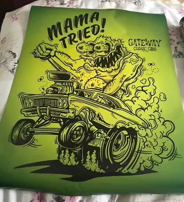 Hot Rod Drag Racing Custom Car-  Mr Gasser Poster - Ed Roth • £9.99