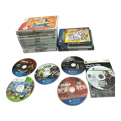 $41.99 • Buy Nintendo Wii PlayStation 4 Xbox 360 Video Games Lot Of 20 Bundle