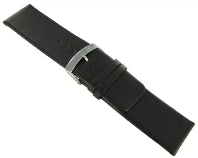 30mm Morellato Genuine Leather Flat Unstitched Square Tip Dark Brown Watch Band • $23.35