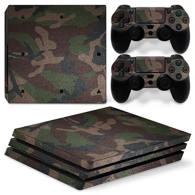 $10.22 • Buy CAMO Camouflage PS4 Pro Vinyl Decal Cover Skin Sticker Console &2 Controllers