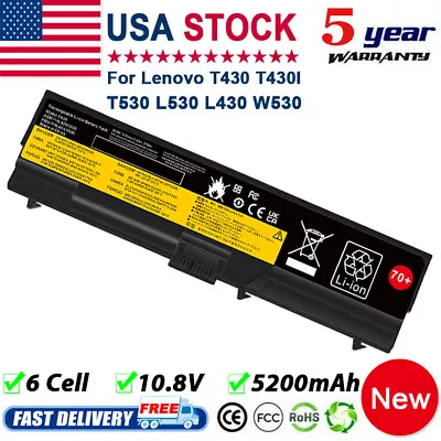 Battery For Lenovo ThinkPad T430 T530 L430 L530 W530 W530i 0A36303 45N1001 • $22.99