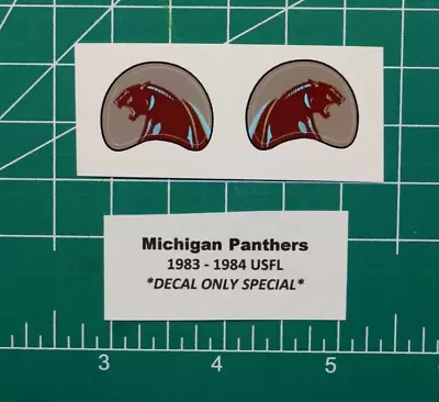 1983 - 1984 Michigan Panthers USFL Football Gumball Helmets *DIECUT DECALS ONLY* • $2