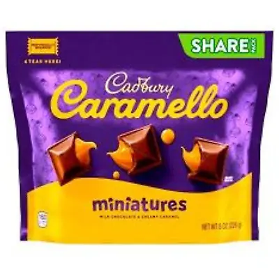 Cadbury Caramello Miniatures Milk Chocolate And Caramel Candy 8 Oz • £7.99
