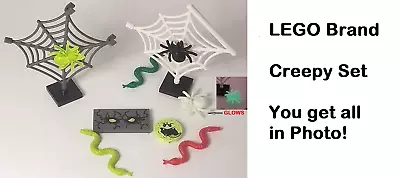 LEGO Bug Set Snakes Creepy Eyes Printed Tile Glow Spider Webs Halloween SCARE • $8.95