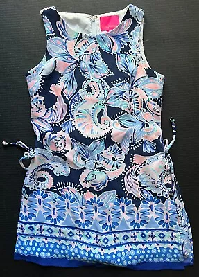 Lilly Pulitzer Donna Romper High Tide Navy Holy Flockamolie Size 00 EXC • $49.99