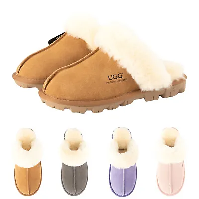 UGG Slipper Water-Resistant Womens Australian Soft Sheepskin Wool Scuff Non-Slip • $59.99