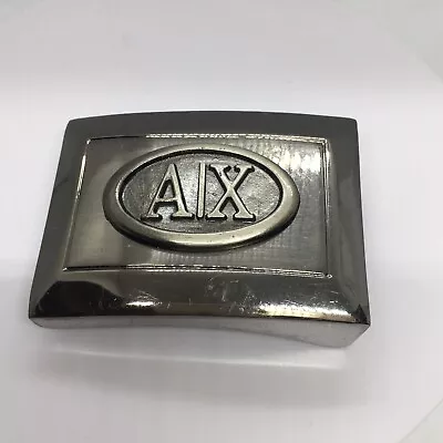 ARMANI EXCHANGE A|X Men's Belt Buckle Gray Metal AX Fits 1.75 Inch Wide Belts • $19