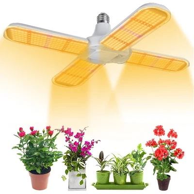 £11.89 • Buy 3/4 Heads LED Grow Light Foldable Full Spectrum Plant Growing Lamp Indoor Plants
