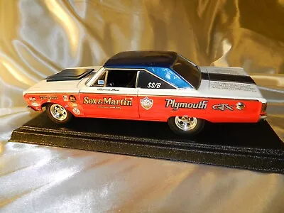 Commemorative Sox & Martin 1967 Plymouth  GTX 1/1350 Signed 1:18 Diecast Car • $149