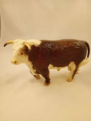 Vintage Bryer Bull Hereford Walking Horned 1950s • $59