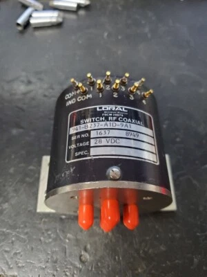 $55 • Buy Loral Coaxial Switch RF 941-B237-A1D-9A1 4-way Latching Tested SMA 28VDC