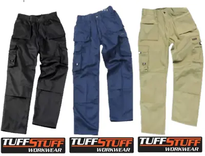 £20.99 • Buy Brand New Mens Tuff Stuff Heavy Duty Combat Work Trousers With Knee Pad Pouches