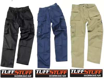 £20.99 • Buy Brand New Mens Tuff Stuff Heavy Duty Combat Work Trousers With Knee Pad Pouches