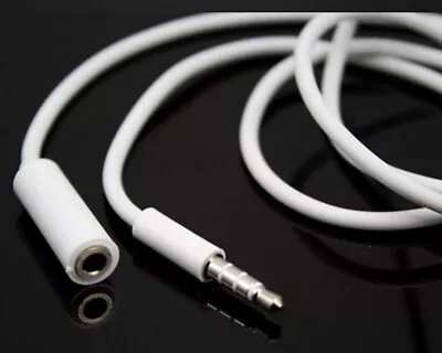 1M AUX Earphone Extension Cable 3.5mm Mini Jack Audio Lead Male Female Headphone • £2.89