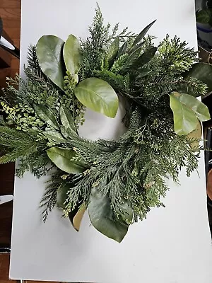 Faux Pine Branch Magnolia Leaf Wreath Hurricane DIY Lot Project Bundle • $29.99